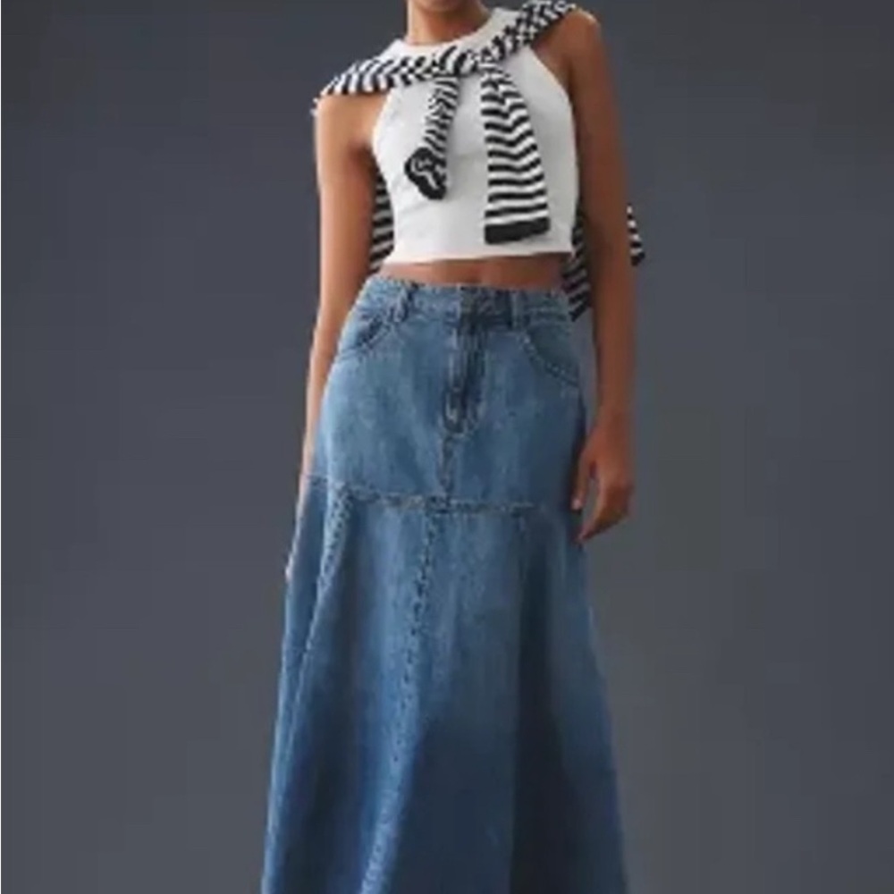 Denim Maxi Skirt